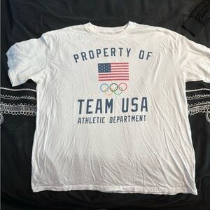 Team USA White Short Sleeve Men's Tee